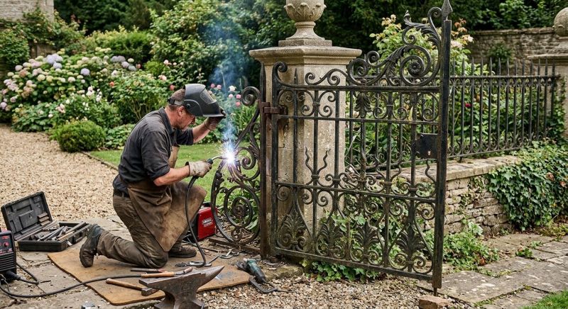 Wrought Iron Gate Assembly
