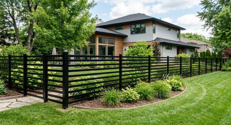 Black Metal Fence Installation in Kansas City, MO