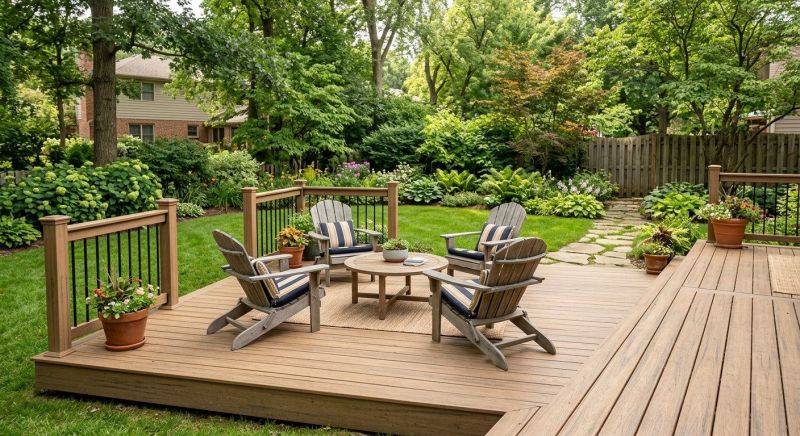 Ground Level Deck Construction in Redmond, WA